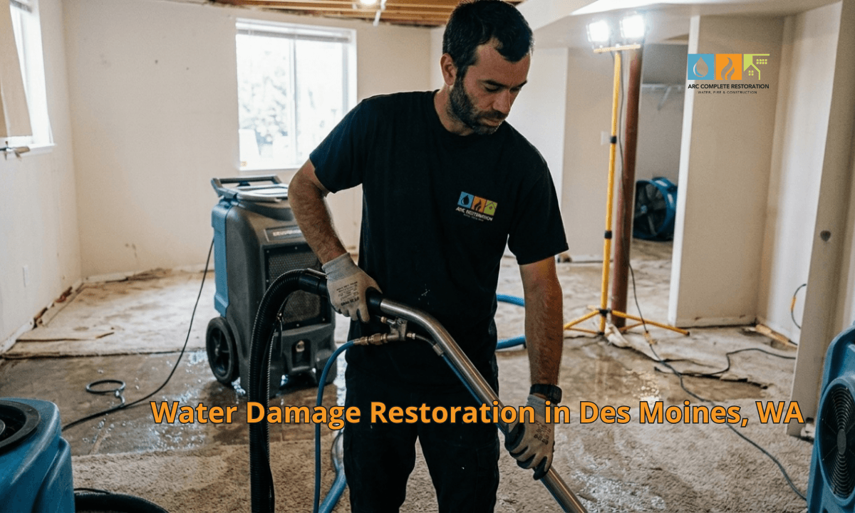 water damage restoration des moines wa